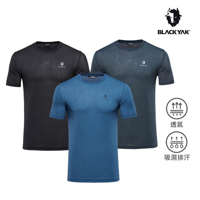 BLACK YAK【BLACK YAK】男 CREON圓領短袖上衣[藍色/海軍藍/黑色]BYAB1MC506(韓國春夏 短袖 男上衣)