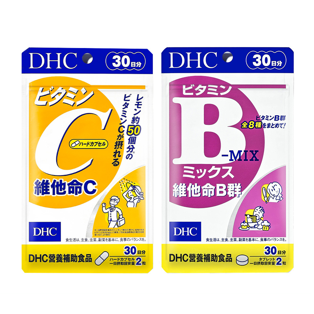 DHC】B加C完美組(維他命C 30日份+維他命B群30日份) - momo購物網- 好評