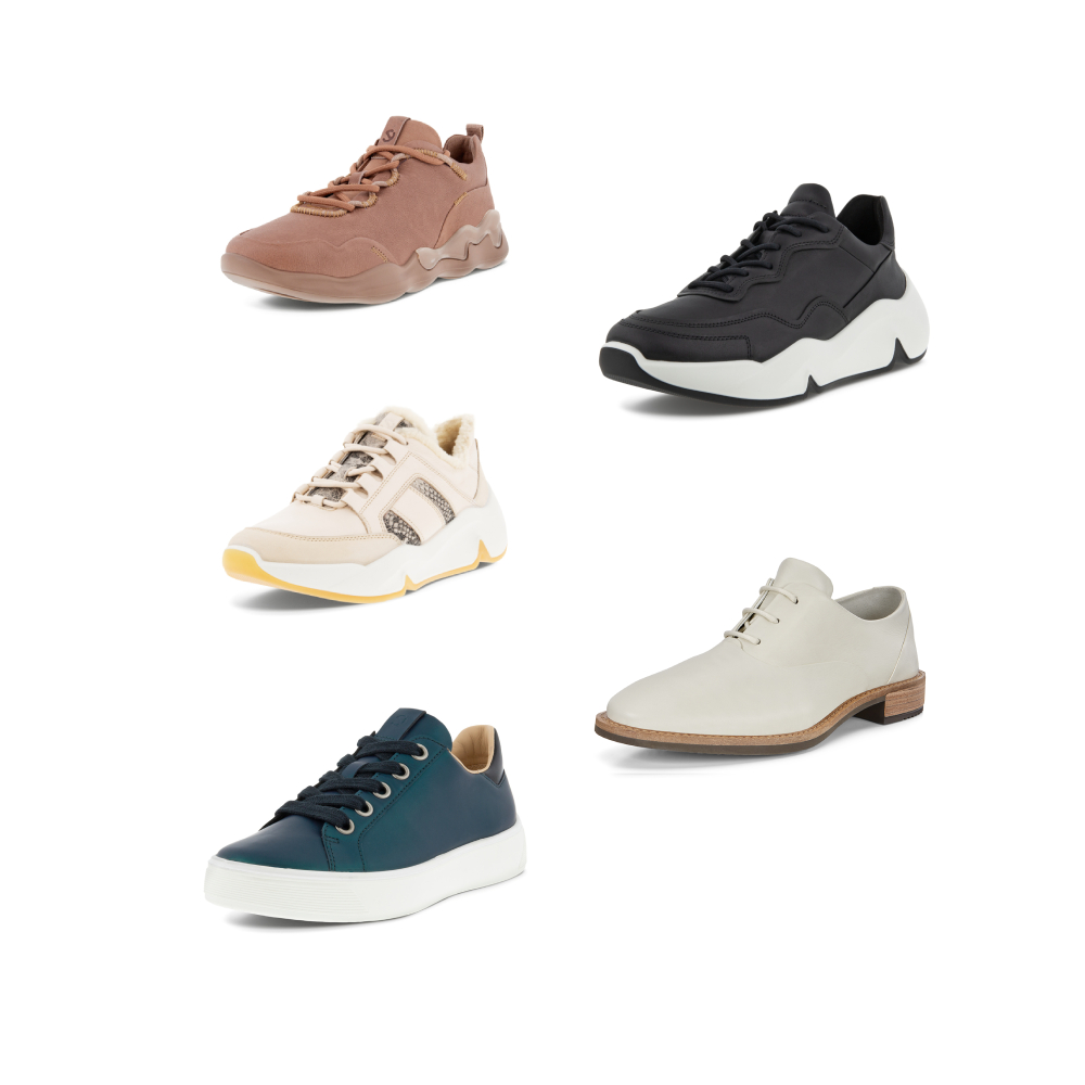 【ecco】北歐丹麥舒適皮革休閒運動鞋 男女款(限量搶購 多款任選)