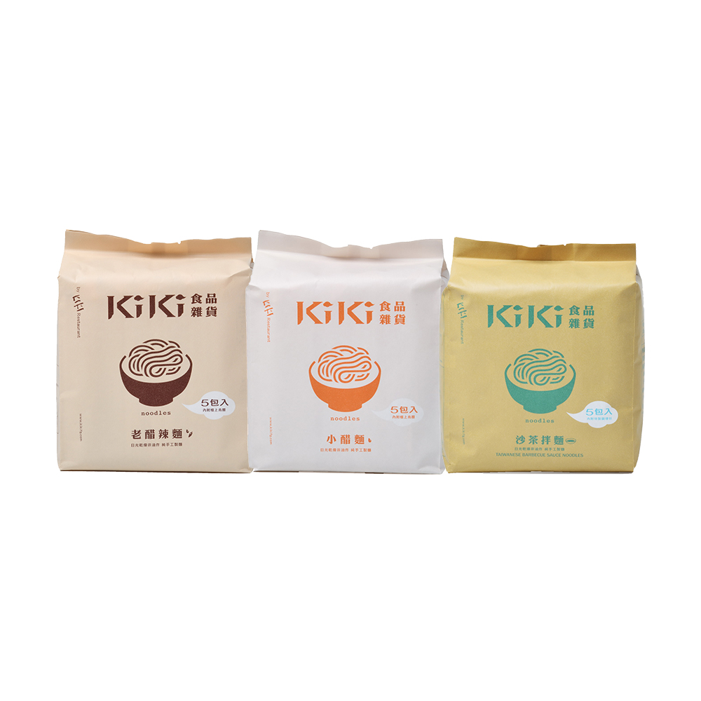 【KiKi 食品雜鋪】經典拌麵 蔥油/小醋/老醋/椒麻/沙茶 任選4袋(90gx5包/袋)