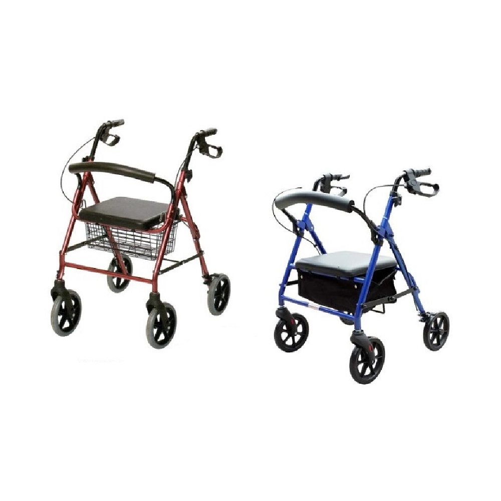 【海夫健康生活館】恆伸 機械式輪椅 未滅菌 恆伸 鋁合金 四輪助步車 購物車(ER3108)