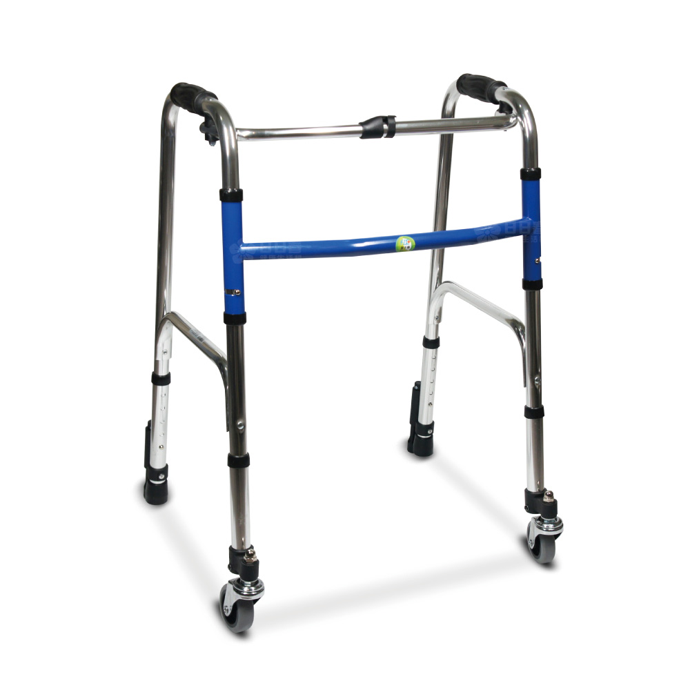 【富士康】附輪助行器(前輪:360度轉向3吋輪 / 後腳:下壓式止滑套管)