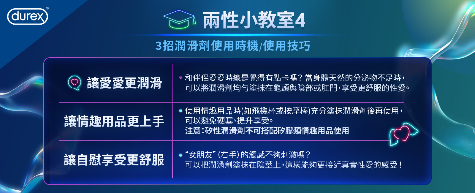 3招潤滑劑使用時機使用技巧
