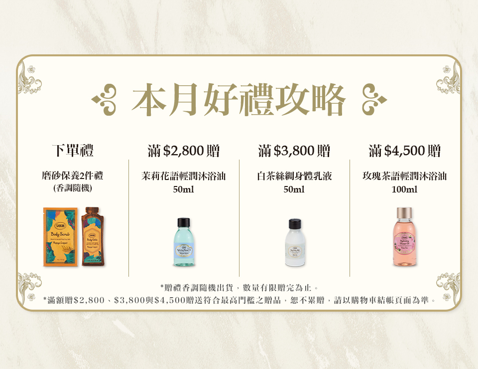 本月好禮攻略