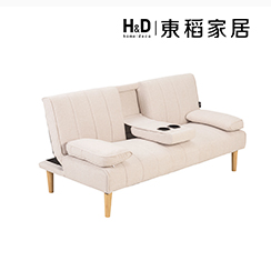 【H&D 東稻家居】濱城多功能沙發床-二色(布沙發 沙發床 可調式椅背)