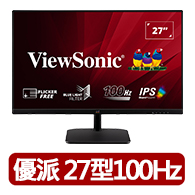 【ViewSonic 優派】VA2732-MH 27型 IPS 100Hz 護眼電腦螢幕(內建喇叭/1ms)