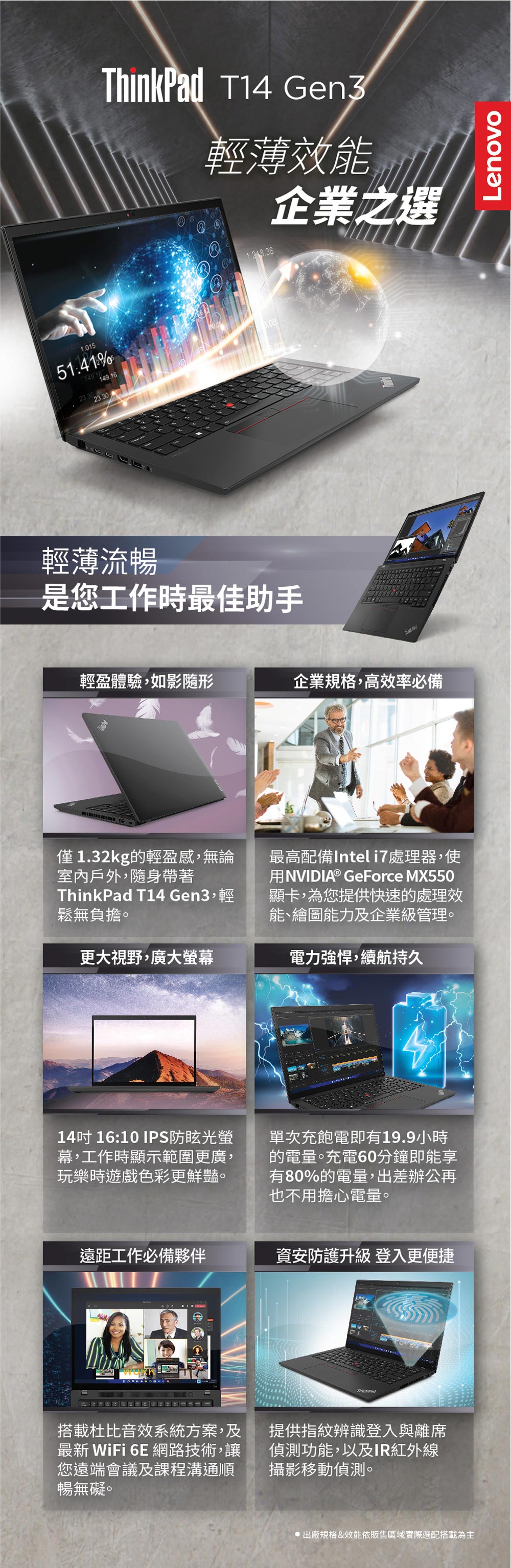 ThinkPad 聯想 14吋i5商用獨顯筆電(T14/i5