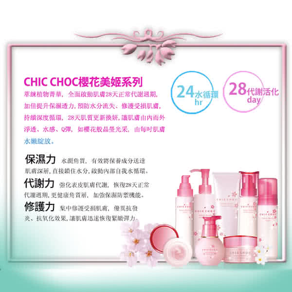 【CHIC CHOC】櫻花水180ml(共2款可選)