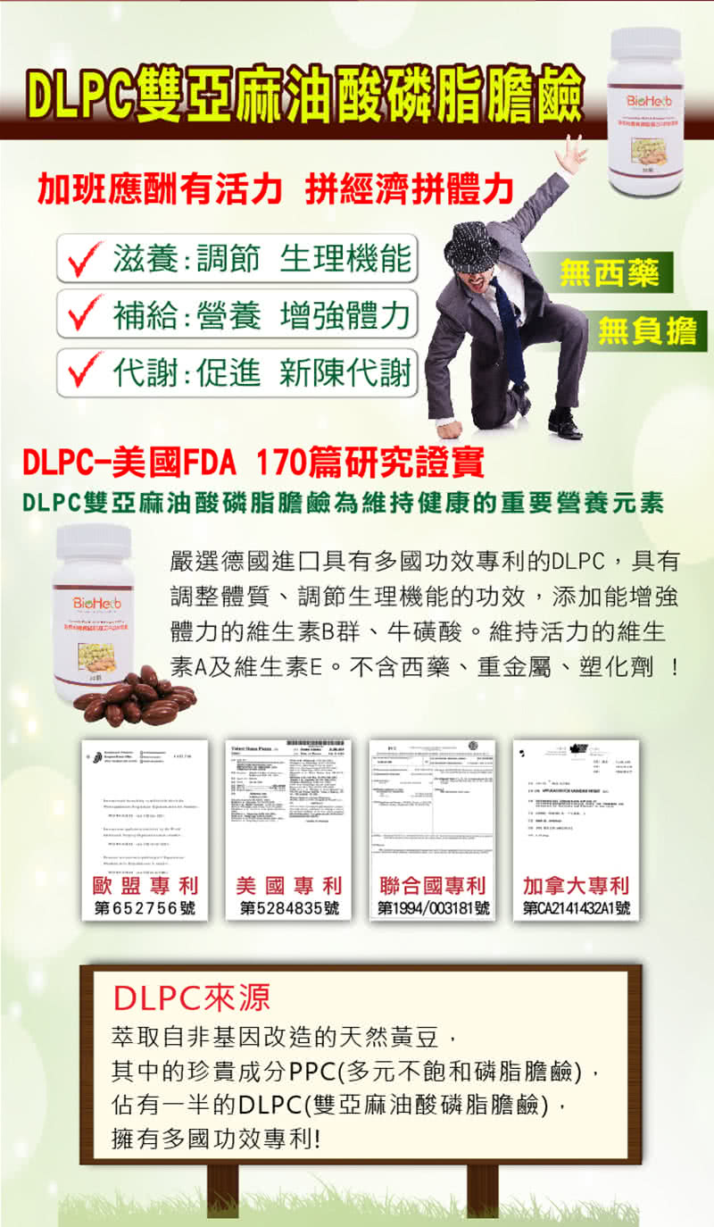 【碧荷柏】薑黃磷脂DLPC 複方B群軟膠囊(600mg x30顆/瓶)