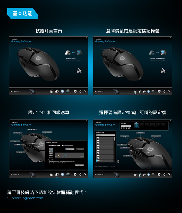 Logitech G G402 高速追蹤遊戲滑鼠 Momo購物網