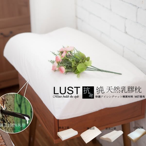 【LUST寢具】100%純乳膠枕CERI純乳膠檢驗附贈大和抗菌布套手提收納袋