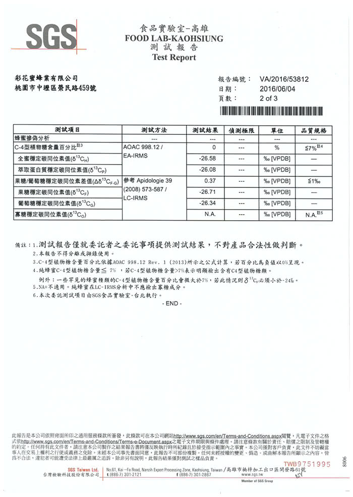 【彩花蜜】台灣嚴選-荔枝蜂蜜3000g