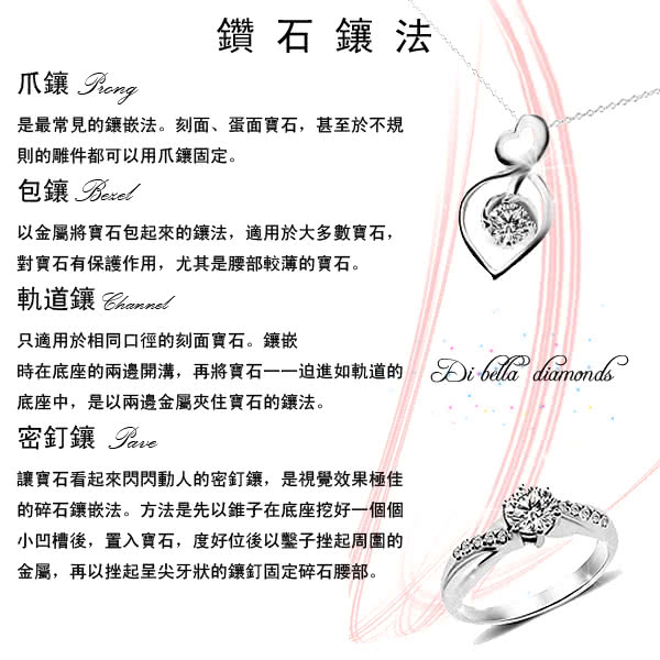 【DI BELLA】花樣女伶天然鑽石墜鍊(3分)