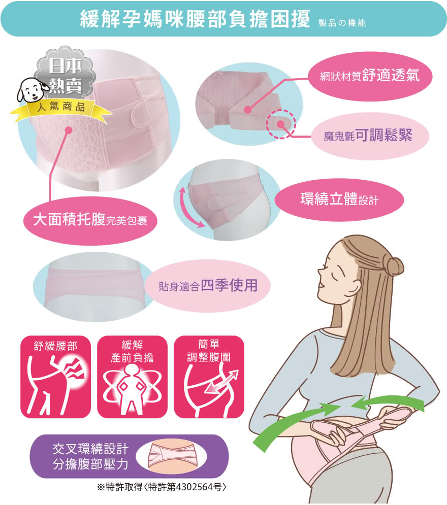 【日本犬印】加強型護腰托腹帶-M/L-醫療用束帶(未滅菌)