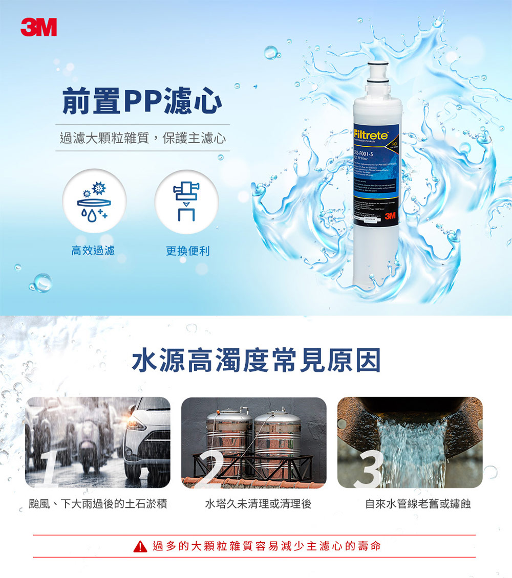 過多的大顆粒雜質容易減少主濾心的壽命