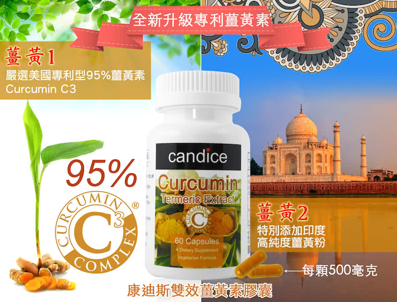 【Candice】康迪斯雙效薑黃素膠囊(60顆*2瓶)