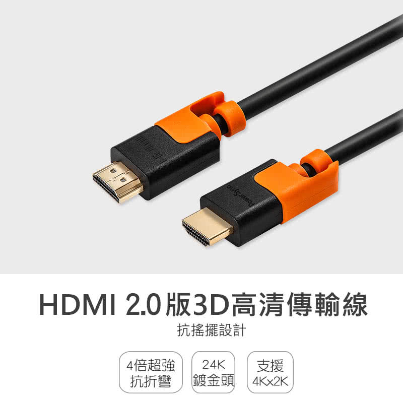 【群加 Powersync】HDMI 耐搖擺抗彎折 鍍金接頭 影音傳輸線  / 1M(CAVHEARM0010)