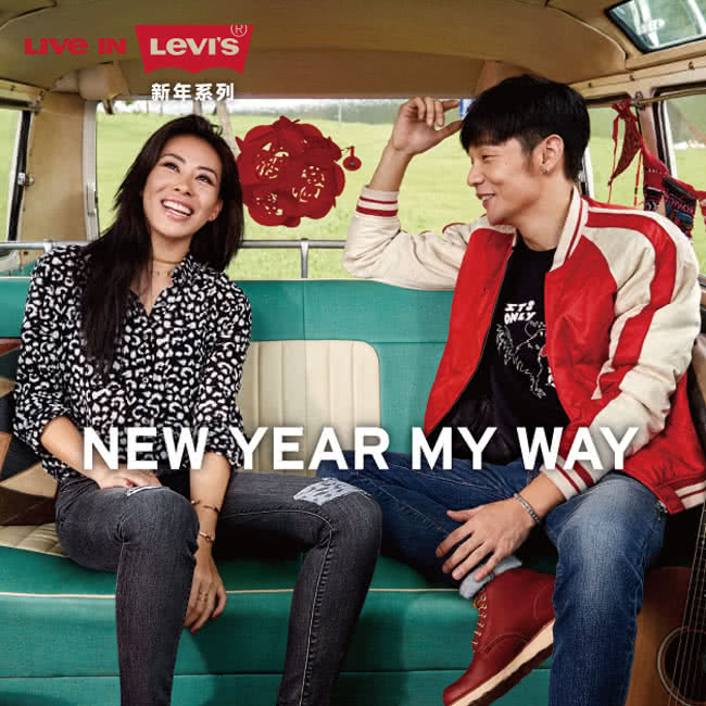 【Levis】女款純棉圓領長袖TEE / 海報款 / 公雞印花 / CNY