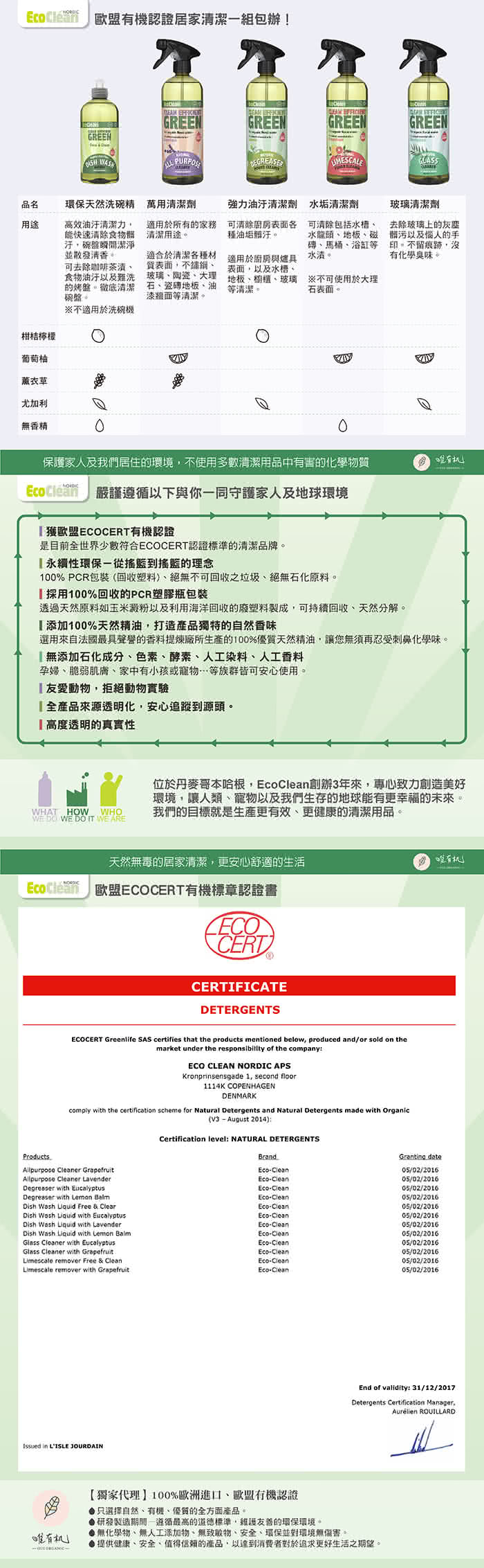 【OuiOrganic唯有機】ECOCLEAN安可潔-環保天然洗碗精(薰衣草/500mL)