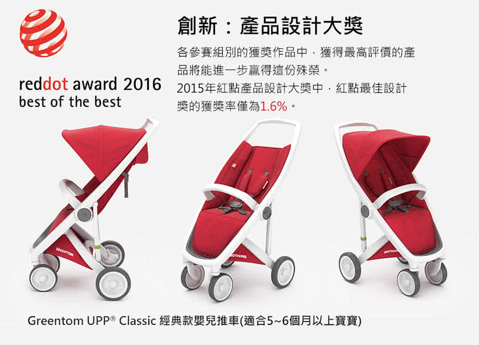 【荷蘭Greentom】UPP Classic經典款-經典嬰兒推車(尊爵黑+低調黑)