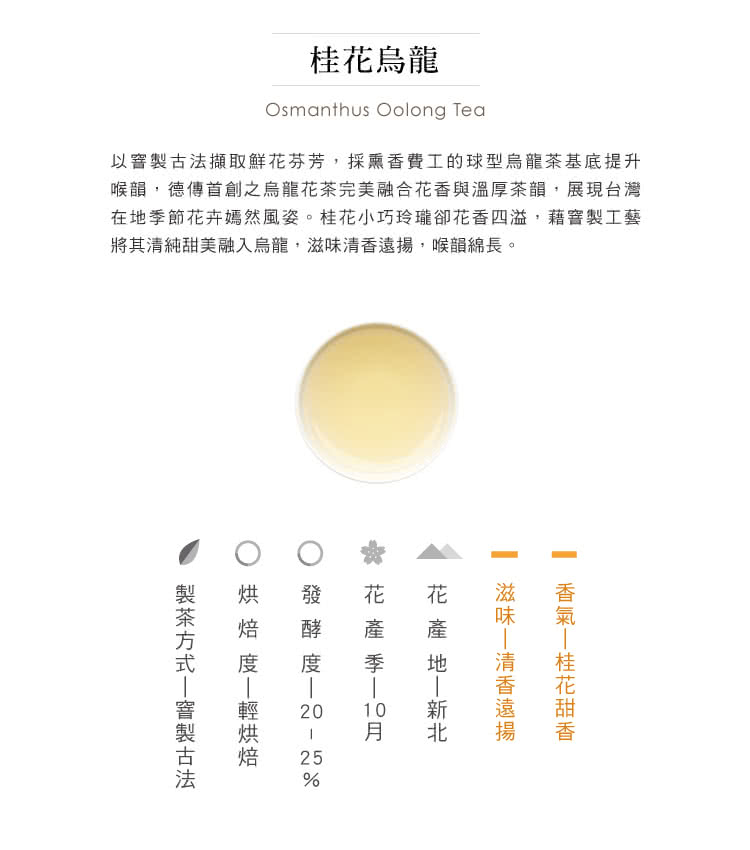 喉韻,德傳首創之烏龍花茶完美融合花香與溫厚茶韻,展現台灣