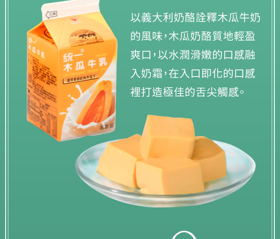 以義大利奶酪詮釋木瓜牛奶