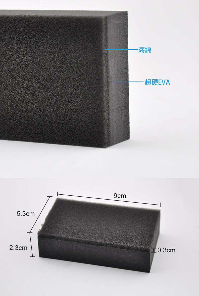 【AutoCare】塑膠飾板專用海綿(4塊/組)
