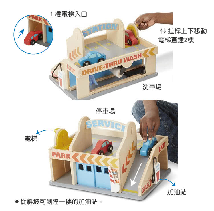 【美國瑪莉莎 Melissa & Doug】交通工具 - 汽車休息站