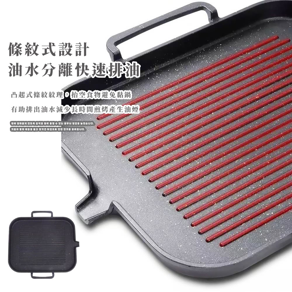 有助排出油水減少長時間煎烤產生油煙