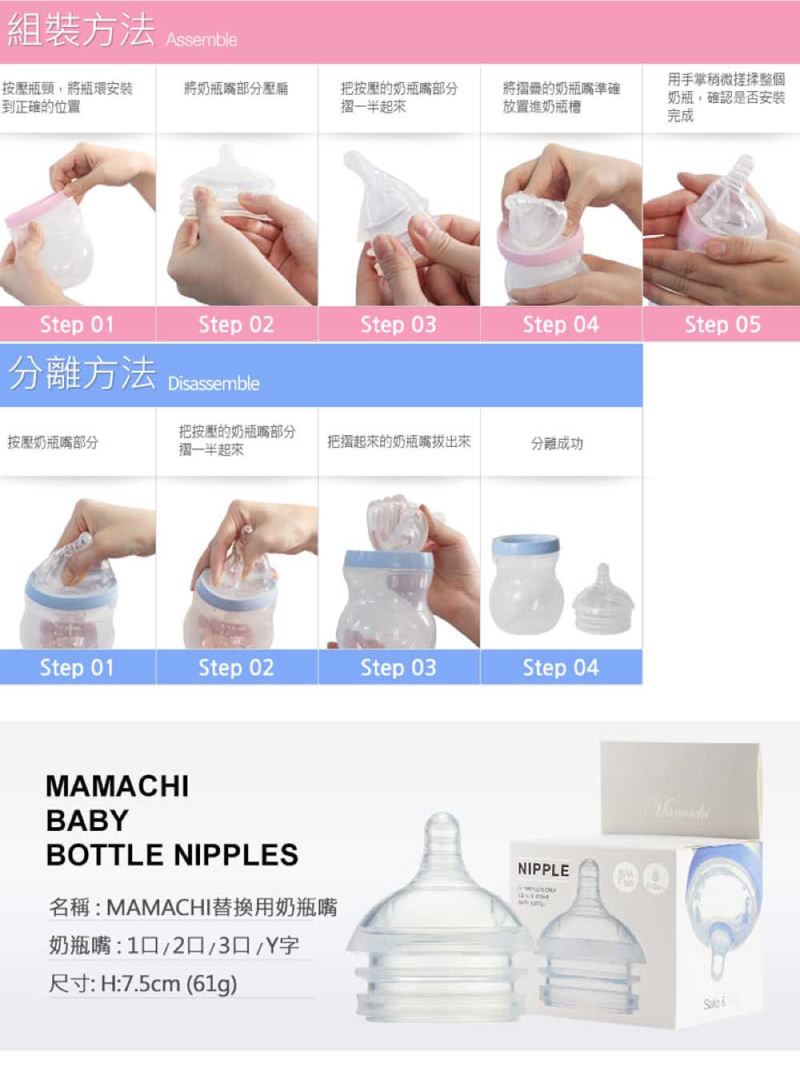 名稱MAMACHI替換用奶瓶嘴