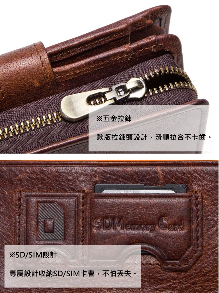 五金拉鍊 款版拉鍊頭設計,滑順拉合不卡齒。 SDSIM設計 專屬設計收納SDSIM卡槽,不怕丢失。 