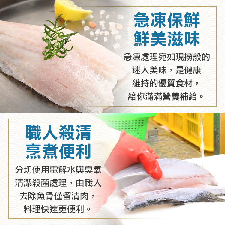 鮮凍金目鱸魚清肉排 5片組(約130g/片)