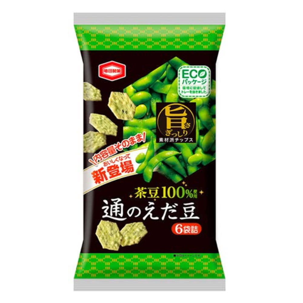 龜田 茶豆米果70g 來自日本的美味 Momo購物網