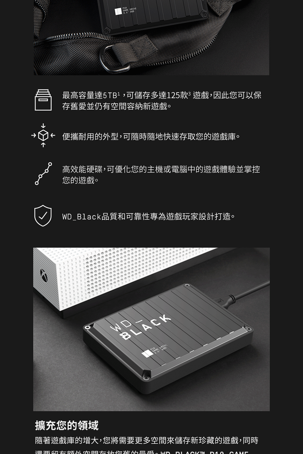 WD 威騰 BLACK黑標 P10 Game Drive 5