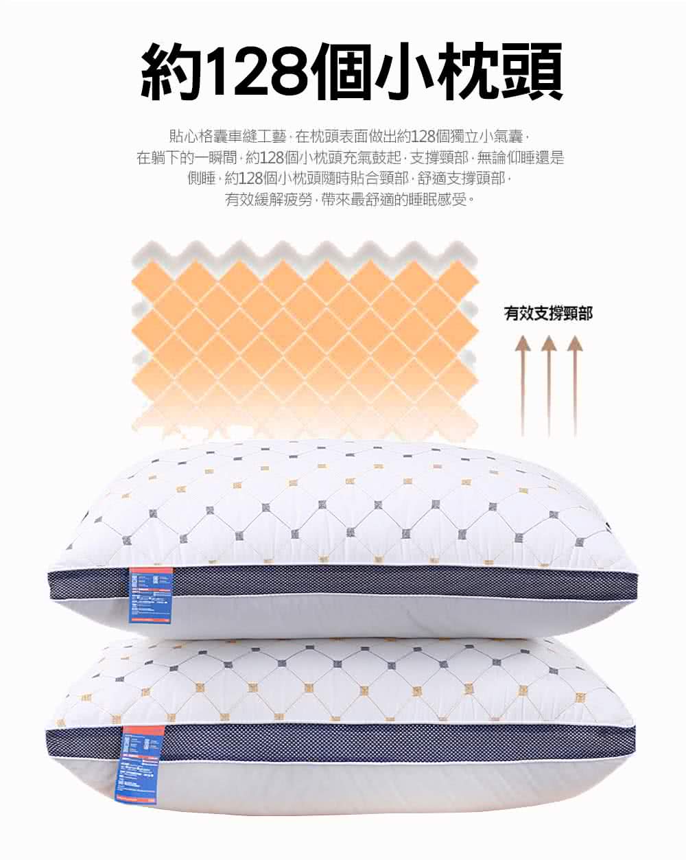 在躺下的一瞬間,約128個小枕頭充氣鼓起,支撐頸部.無論仰睡還是