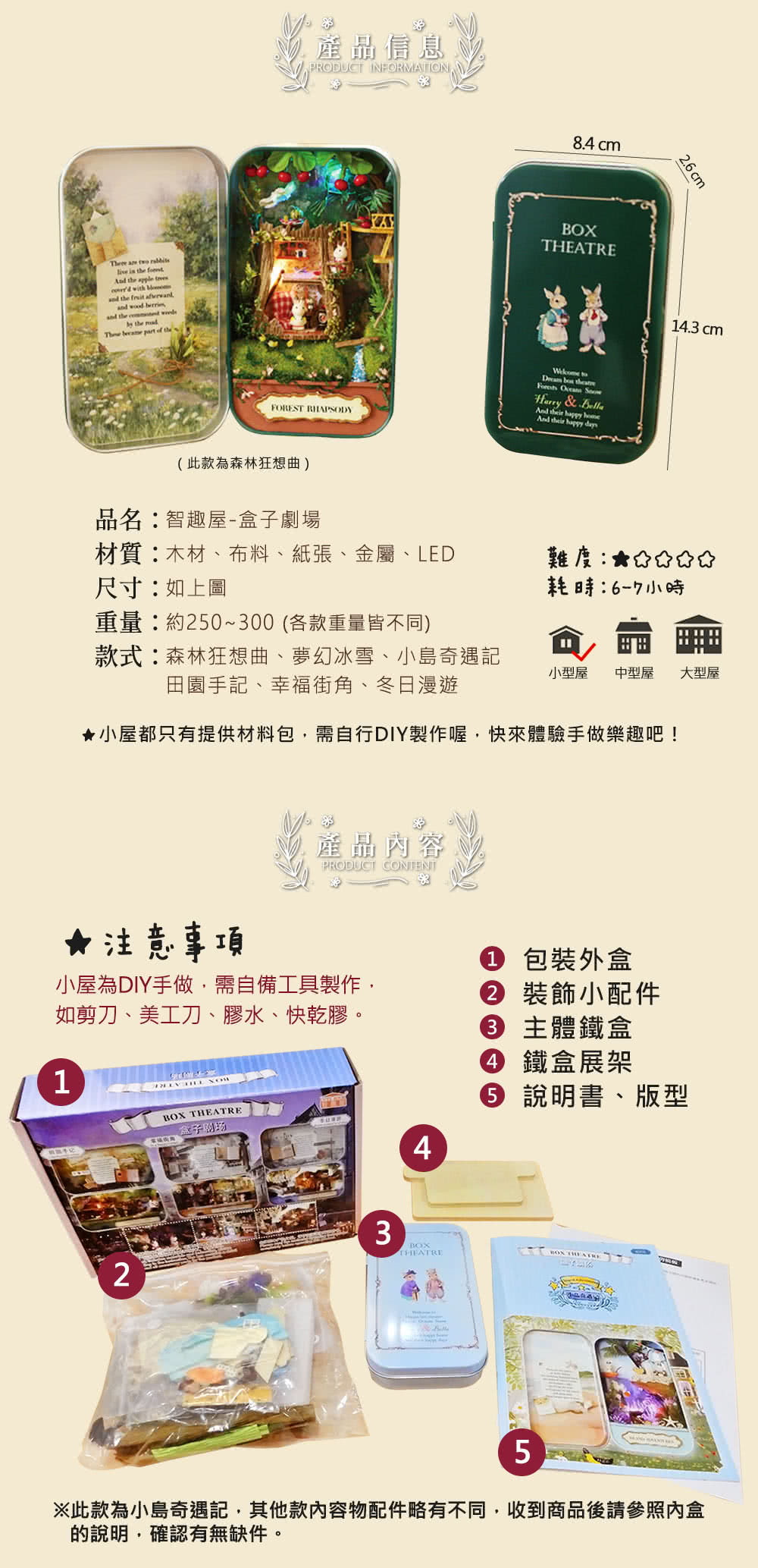 樂居家 智趣屋 盒子劇場 袖珍屋手做小屋diy小屋聖誕禮物生日禮物畢業禮物 Momo購物網