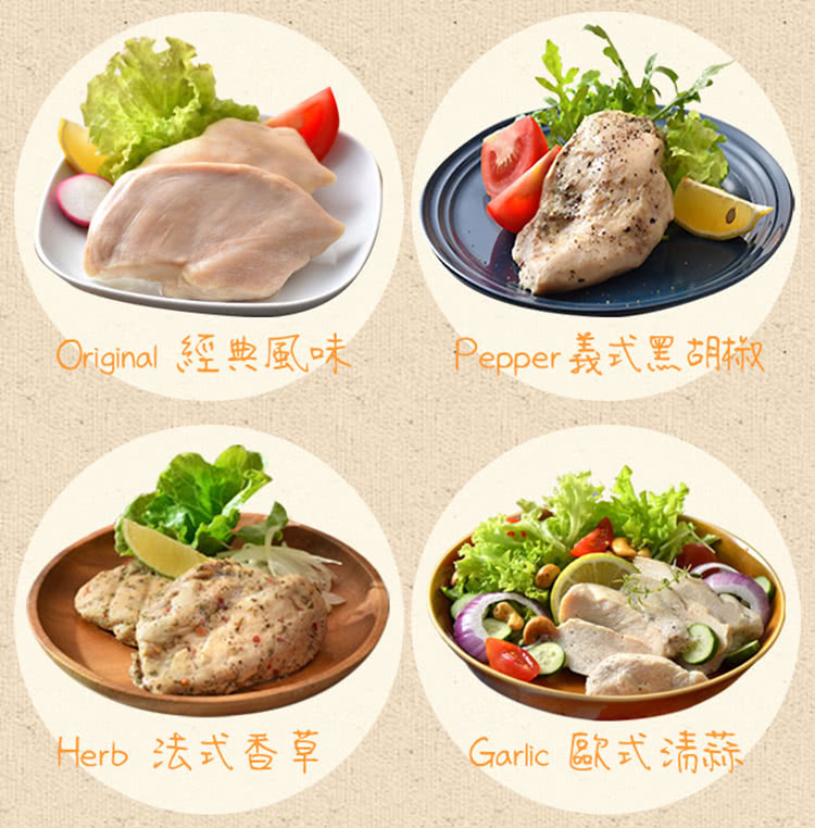 Original 經典風味 Pepper 義式黑胡椒 Herb 法式香草 Garlic 歐式清蒜 