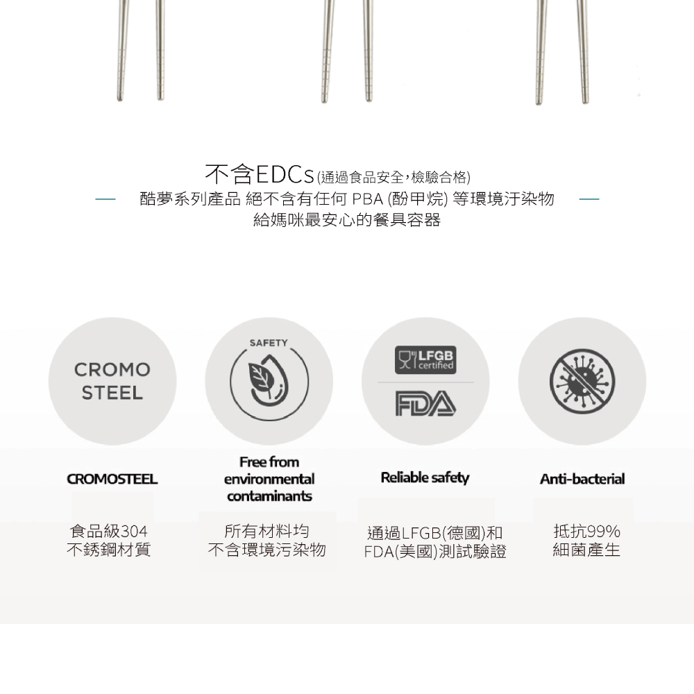 酷夢系列產品 絕不含有任何 PBA 酚甲烷 等環境汙染物