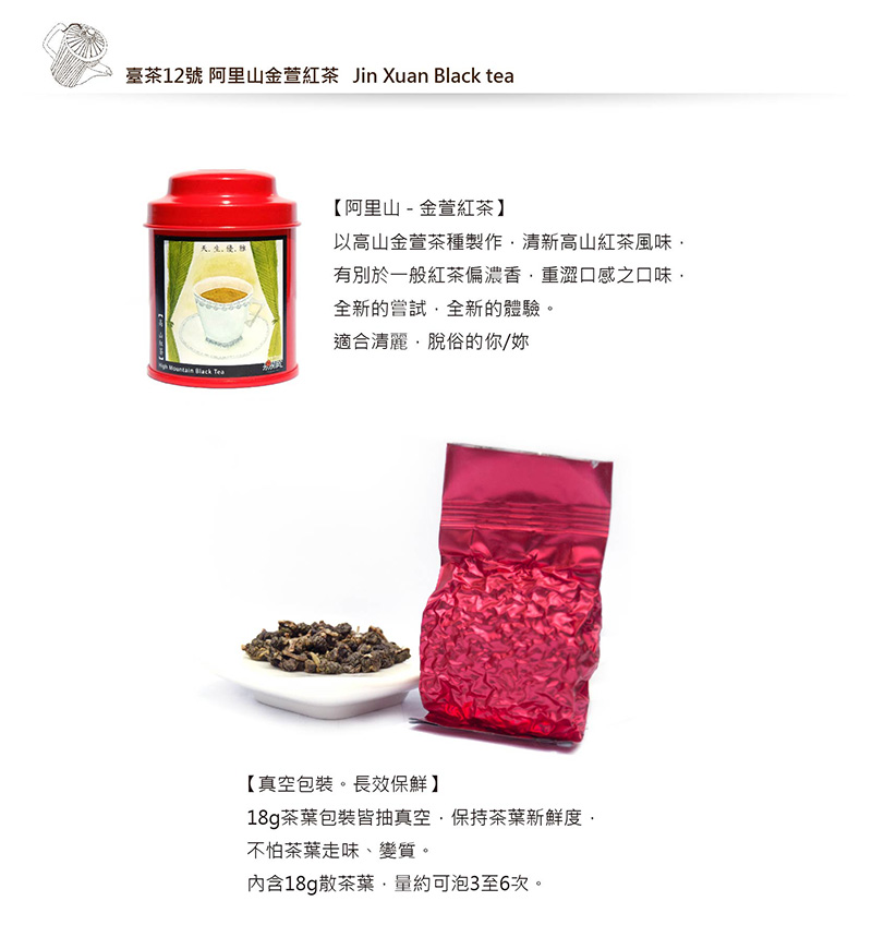 臺茶12號 阿里山金萱紅茶 Jin Xuan Black tea