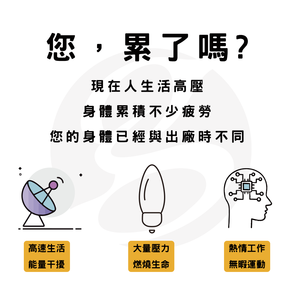 您的身體已經與出廠時不同