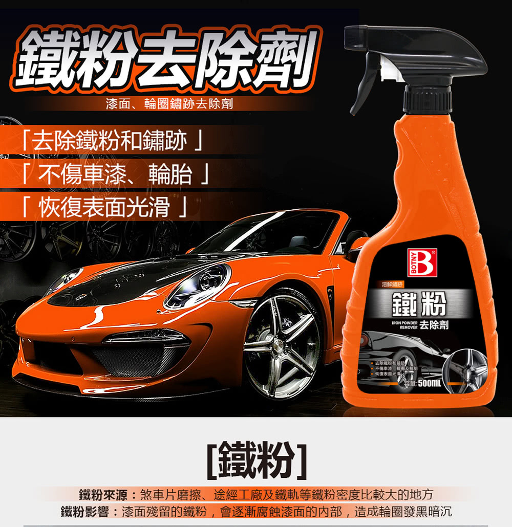 鐵粉影響漆面殘留的鐵粉,會逐漸腐蝕漆面的内部,造成輪圈發黑暗沉
