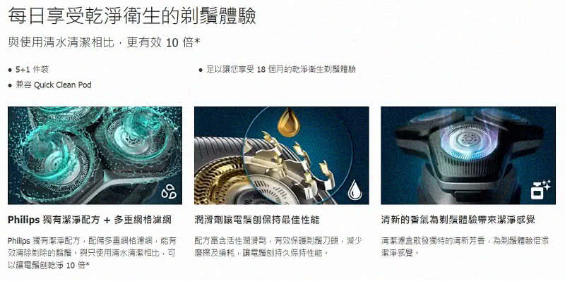 Philips 獨有潔淨配方,配備多重網格濾網,能有