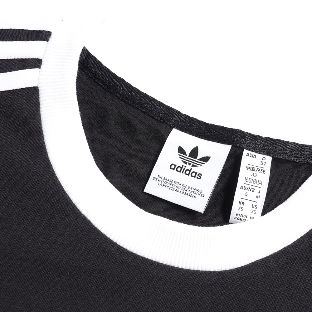 【adidas 愛迪達】Original 3 STRIPES TEE 短袖上衣女款短T T恤基本款(GN2900) - momo購物網