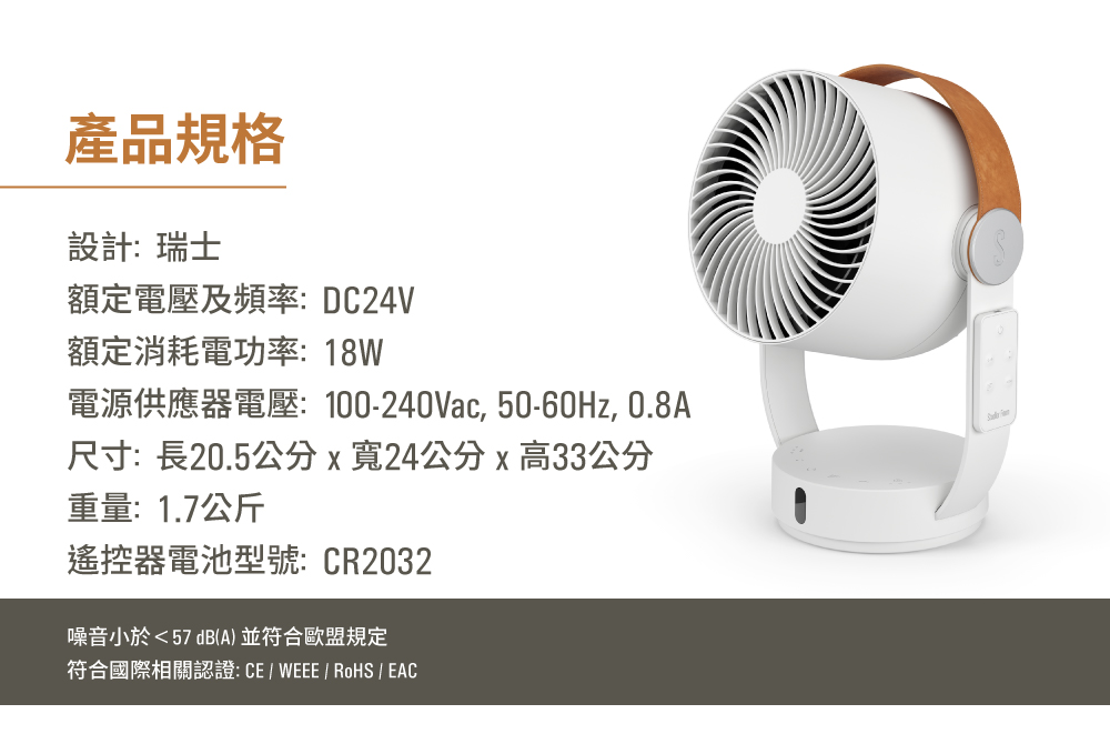 電源供應器電壓100240Vac,5060Hz, 0.8A