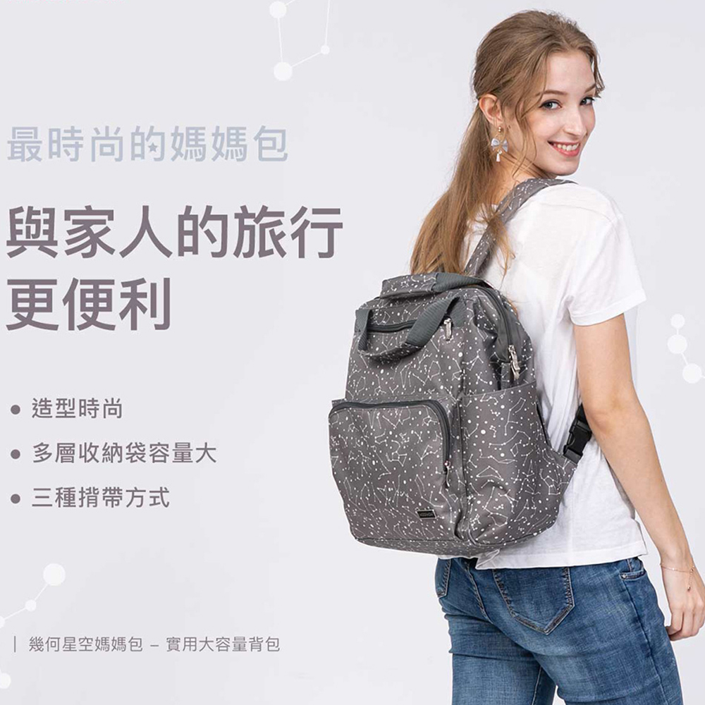 幾何星空媽媽包 實用大容量背包