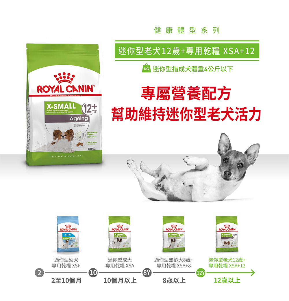 迷你型老犬12歲專用乾糧 XSA12