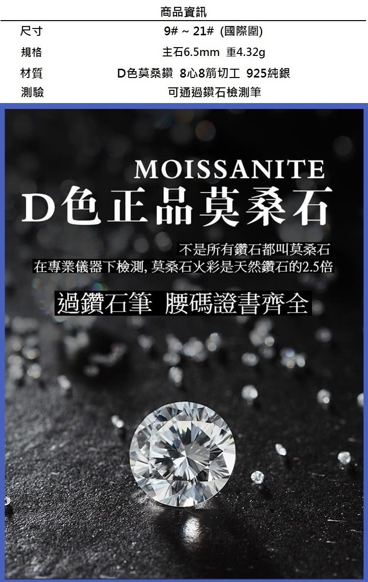 在專業儀器下檢測, 莫桑石火彩是天然鑽石的2.5倍