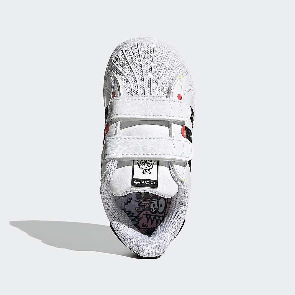 adidas 愛迪達】SUPERSTAR CF I 嬰幼休閒鞋白(H05269) - momo購物網