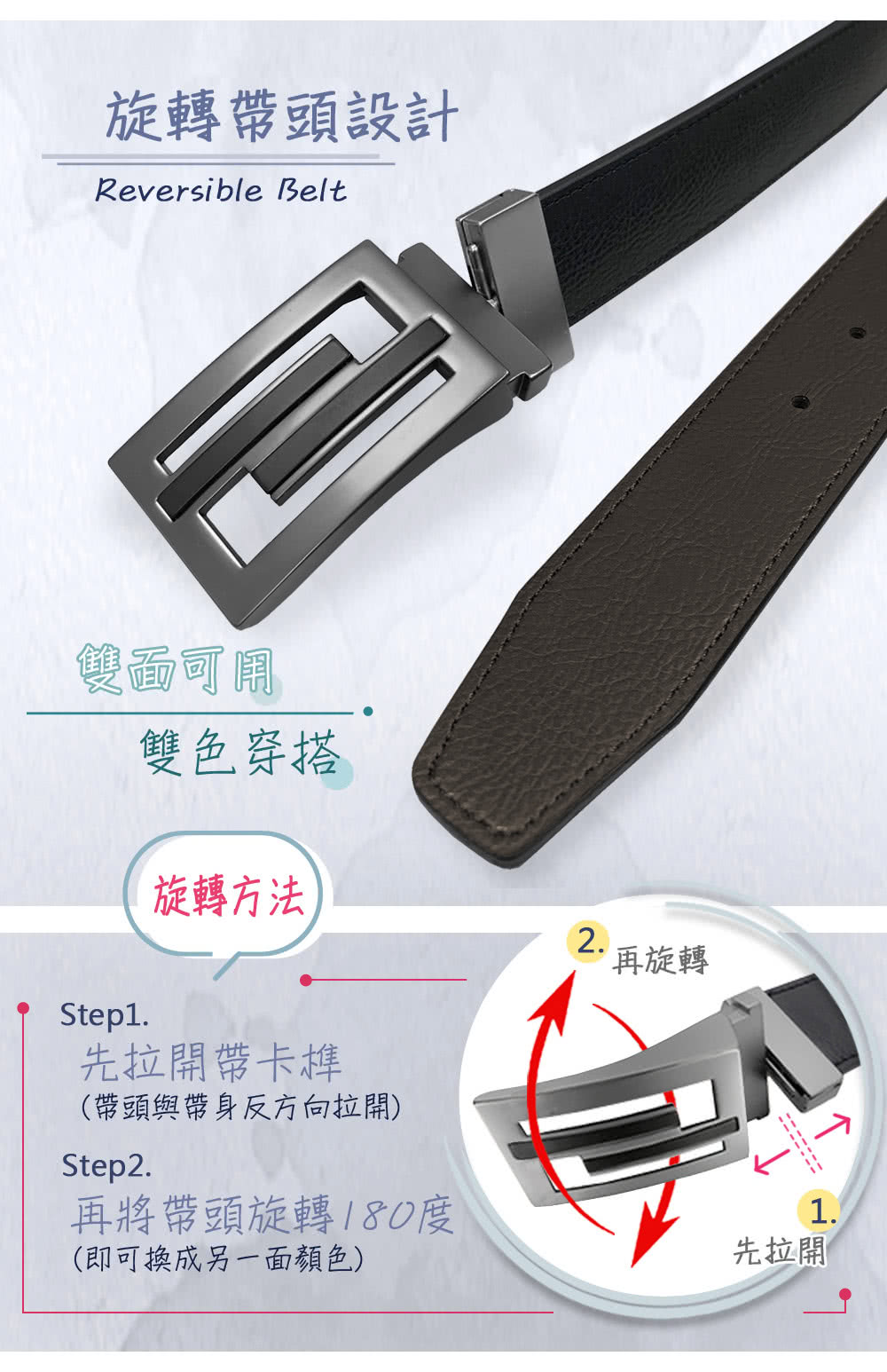 帶頭與帶身反方向拉開