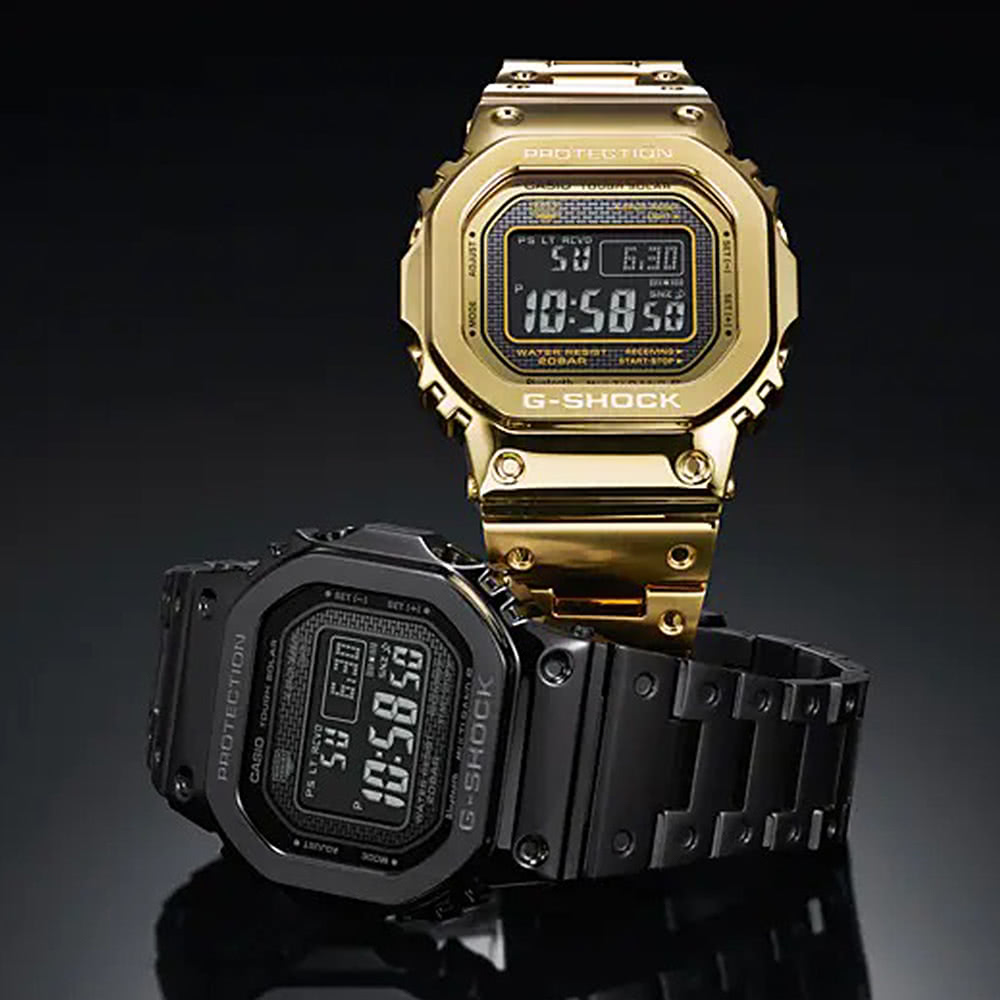 CASIO 卡西歐】G-SHOCK 太陽能藍牙電波錶-金/速(GMW-B5000GD-9) - momo